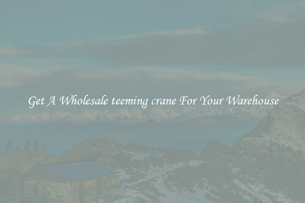 Get A Wholesale teeming crane For Your Warehouse