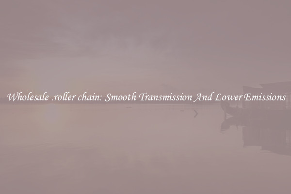 Wholesale .roller chain: Smooth Transmission And Lower Emissions