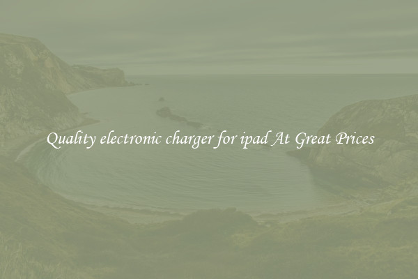 Quality electronic charger for ipad At Great Prices