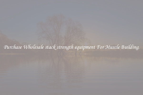 Purchase Wholesale stack strength equipment For Muscle Building.