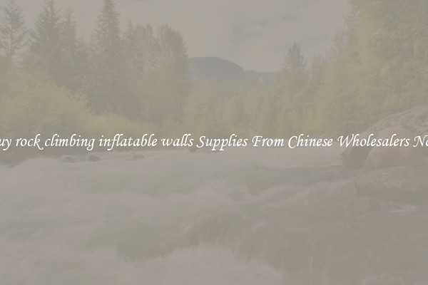 Buy rock climbing inflatable walls Supplies From Chinese Wholesalers Now