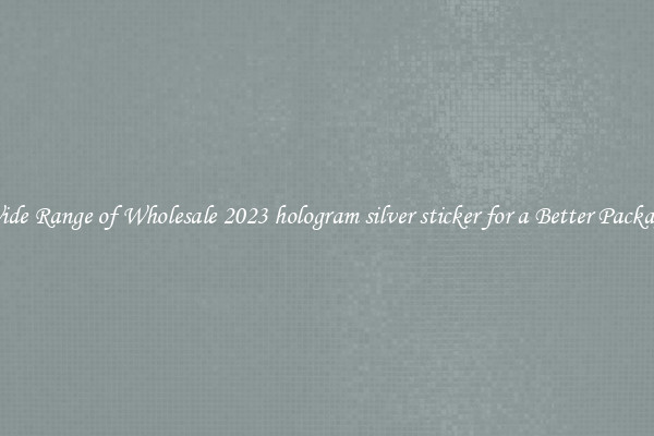 A Wide Range of Wholesale 2023 hologram silver sticker for a Better Packaging 