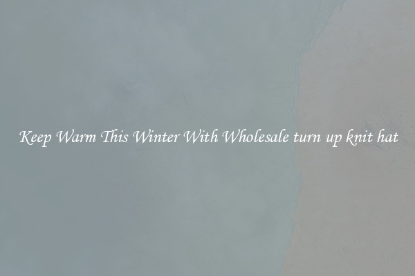 Keep Warm This Winter With Wholesale turn up knit hat