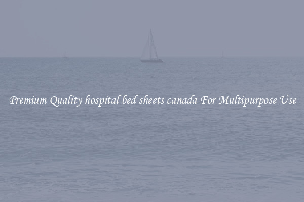Premium Quality hospital bed sheets canada For Multipurpose Use