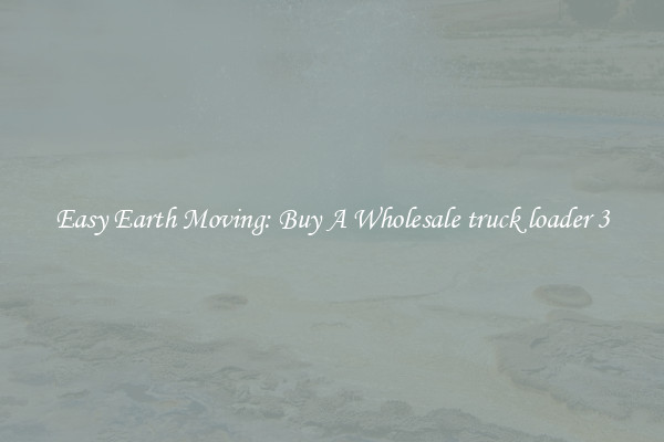 Easy Earth Moving: Buy A Wholesale truck loader 3