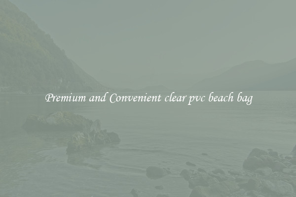 Premium and Convenient clear pvc beach bag