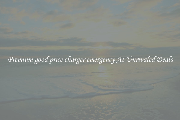 Premium good price charger emergency At Unrivaled Deals