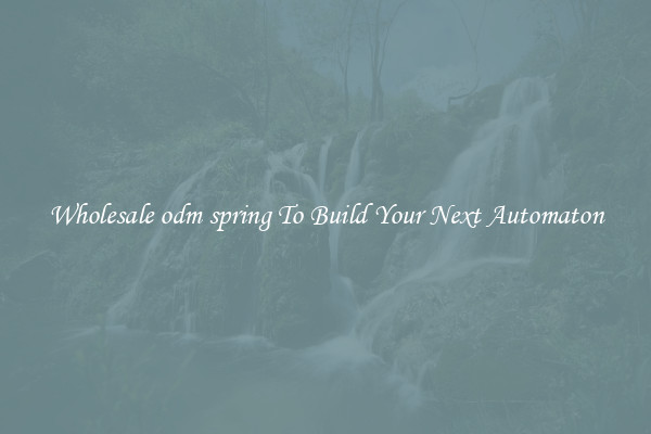 Wholesale odm spring To Build Your Next Automaton