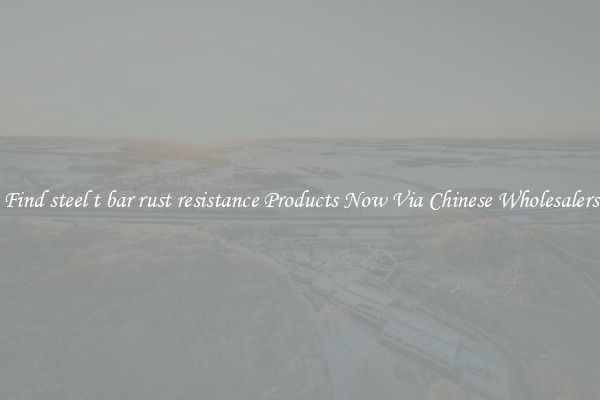 Find steel t bar rust resistance Products Now Via Chinese Wholesalers